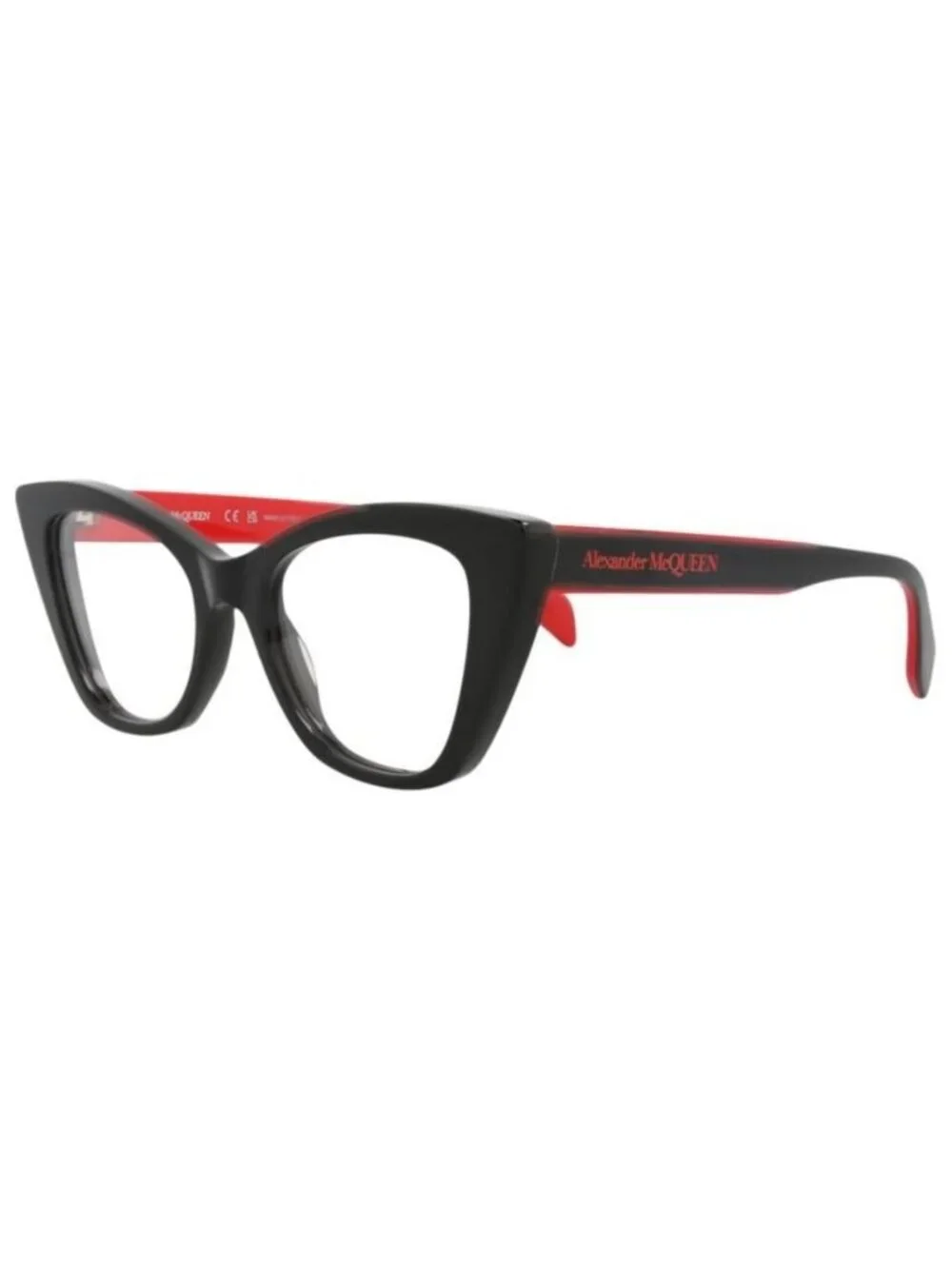 New Alexander McQueen Womens Cat Eye Black Black Transparent Fashion Designer Ey